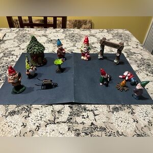 Colorful Garden Gnome Figurine Set
